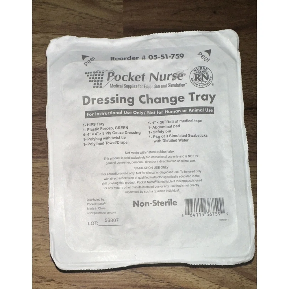 Dressing Change Tray ~ new sealed PACKAGE for Education‎ (Contents In Photos)